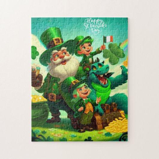 Puzzle Joyeux Saint Patrick's Day coloré (Vertical)