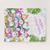 Puzzle Joyeux Snowmans Amusants Noël Fête (Horizontal)