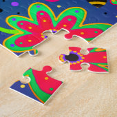 Puzzle Joyeux tendance à l'inspiritisme floral Jigsaw Puz (Côté)