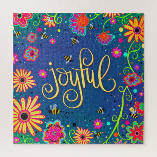 Puzzle Joyeux tendance à l'inspiritisme floral Jigsaw Puz (Vertical)