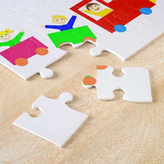 Puzzle Joyeux Train pour enfants (Côté)