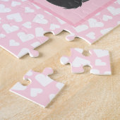 Puzzle Joyeux Valentines Jour Coeurs de chiot rose (Côté)