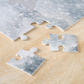 Puzzle Joyeux voeux de Noël Tempête d'hiver Pines (Côté)