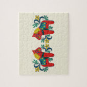 Puzzle Jumeaux suédois de Scandinave de cheval de Dala de (Vertical)