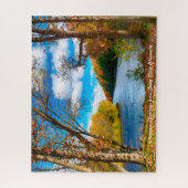 Puzzle Jump River Wisconsin. voeux de Noël (Vertical)