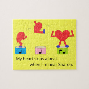 Puzzle Jumping Coeur dans l'amour : Jaune