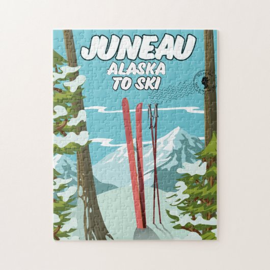 Puzzle Juneau Alaska Pour Skier (Vertical)