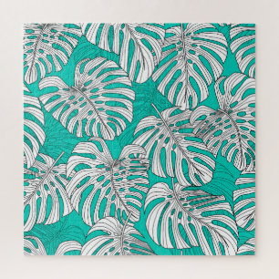 Puzzle Jungle Feuille Tropical Floral sans fil