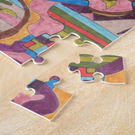 Puzzle "Jungle Stripes I" Art Abstrait (Côté)