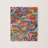 Puzzle "Jungle Stripes I" Art Abstrait (Vertical)