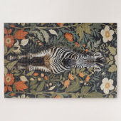 Puzzle Jungle Zebra Floral (Horizontal)