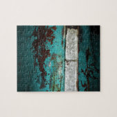 Puzzle Junk Yard vintage car 50's aqua turquoise (Horizontal)