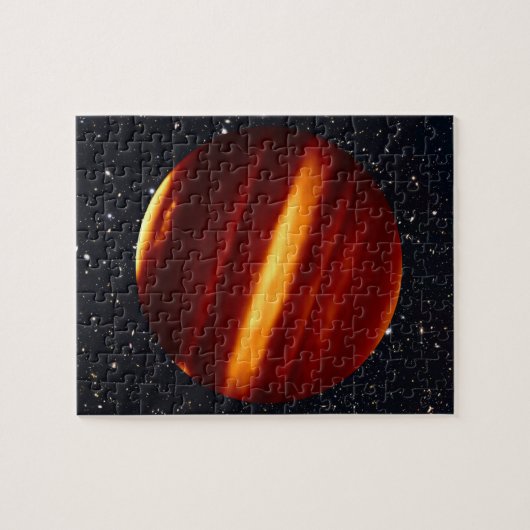 Puzzle Jupiter de planète en lumière infrarouge avec ciel (Horizontal)
