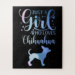 Puzzle Just A Girl Who Loves Chihuahua Dog Owner Lady