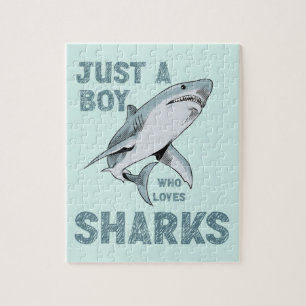 Puzzle Juste un garçon qui aime Sharks Shark Lover