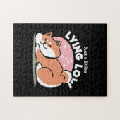 Puzzle Juste un Shiba allongé bas : mignonne conception S (Horizontal)