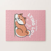 Puzzle Juste un Shiba allongé bas : mignonne conception S (Horizontal)