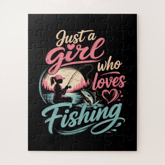 Puzzle Juste Une Fille Qui Aime La Pêche (Vertical)