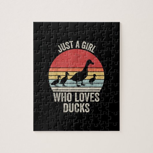 Puzzle Juste Une Fille Qui Aime Les Canards Propriétaire (Vertical)
