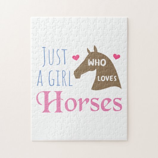 Puzzle Juste une fille qui aime les chevaux (Vertical)
