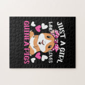 Puzzle Juste Une Fille Qui Aime Les Cochons De Guinée (Horizontal)