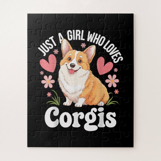 Puzzle Juste une fille qui aime les Corgis (Vertical)