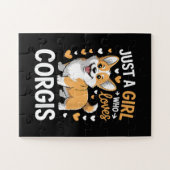 Puzzle Juste Une Fille Qui Aime Les Corgis (Horizontal)