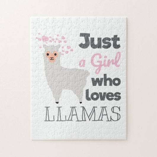 Puzzle Juste une fille qui aime les lamas (Vertical)
