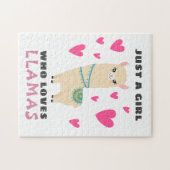 Puzzle Juste une fille qui aime les lamas (Horizontal)