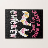 Puzzle Juste une fille qui aime les poulets, le poulet mi (Horizontal)