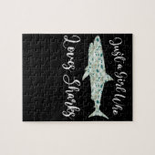 Puzzle Juste une fille qui aime les requins - Cadeaux Req (Horizontal)