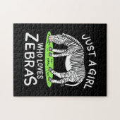 Puzzle Juste Une Fille Qui Aime Les Zèbres (Horizontal)