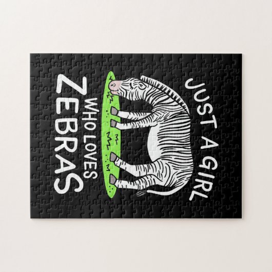 Puzzle Juste Une Fille Qui Aime Les Zèbres (Horizontal)