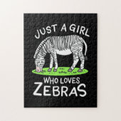 Puzzle Juste Une Fille Qui Aime Les Zèbres (Vertical)