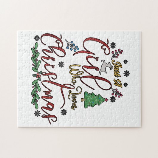 Puzzle Juste une fille qui aime Noël (Horizontal)