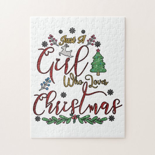 Puzzle Juste une fille qui aime Noël (Vertical)
