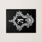 Puzzle K Monogramme initial (Horizontal)