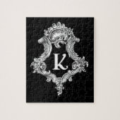 Puzzle K Monogramme initial (Vertical)