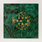 Puzzle Kabbalah L'arbre de vie - Malachite (Horizontal)