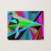 Puzzle Kaleidoscope Art Rouge Vert Violet Bleu Noir (Horizontal)