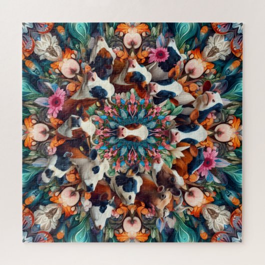 Puzzle Kaleidoscope Cows (Horizontal)