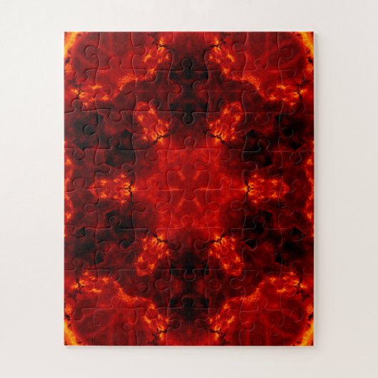 Puzzle Kaleidoscope flamboyant flocon de neige Orange Gra (Vertical)