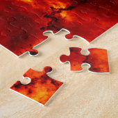 Puzzle Kaleidoscope flamboyant flocon de neige Orange Gra (Côté)