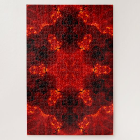 Puzzle Kaleidoscope flamboyant flocon de neige Orange Gra (Vertical)