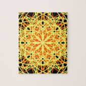 Puzzle Kaleidoscope Mandala Art Energy Fleur Jaune (Vertical)