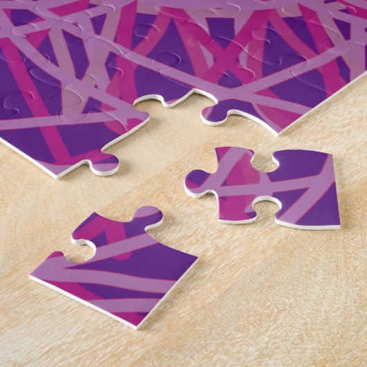 Puzzle Kaleidoscope Mandala Art Flower rose violet (Côté)