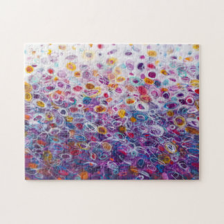 Puzzle Kaleidoscope - Peinture de cercles Abstraits viole