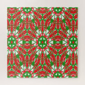 Puzzle Kaleidoscope rouge, vert et blanc (Horizontal)