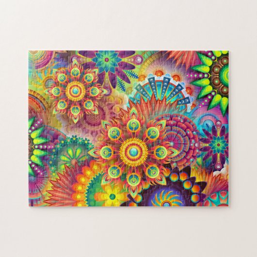 Puzzle Kaleidoscope super Psychédlique Couleurs difficile (Horizontal)