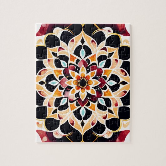 Puzzle Kaleidoscopic Cute Vintage Mandala (Vertical)